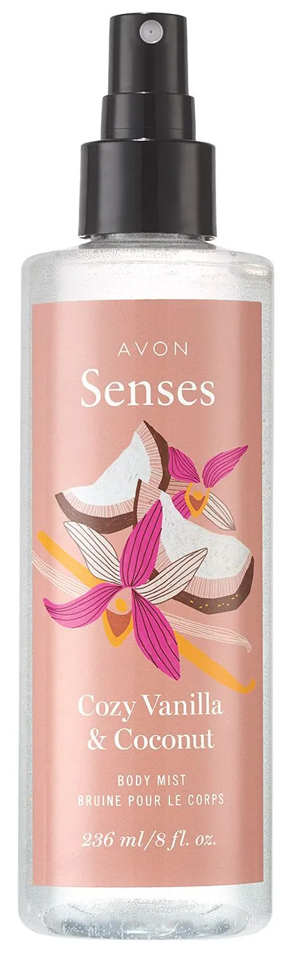 Avon Senses Cozy Vanilla & Coconut parfüm şişesi