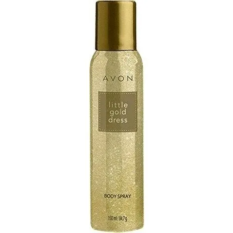 Avon Little Gold Dress Avon Body Spray parfüm şişesi