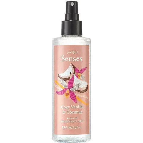 Avon Senses Cozy Vanilla & Coconut parfüm şişesi