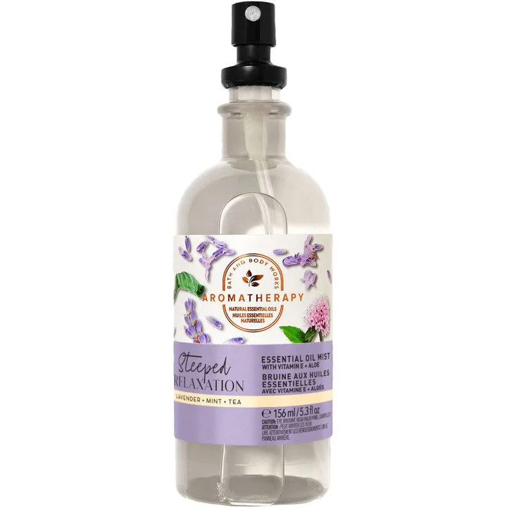 Bath & Body Works Steeped Relaxation Lavender + Mint + Tea parfüm şişesi