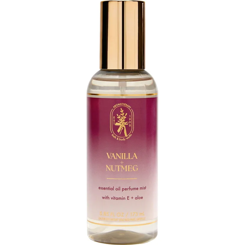 Bath & Body Works Vanilla + Nutmeg parfüm şişesi