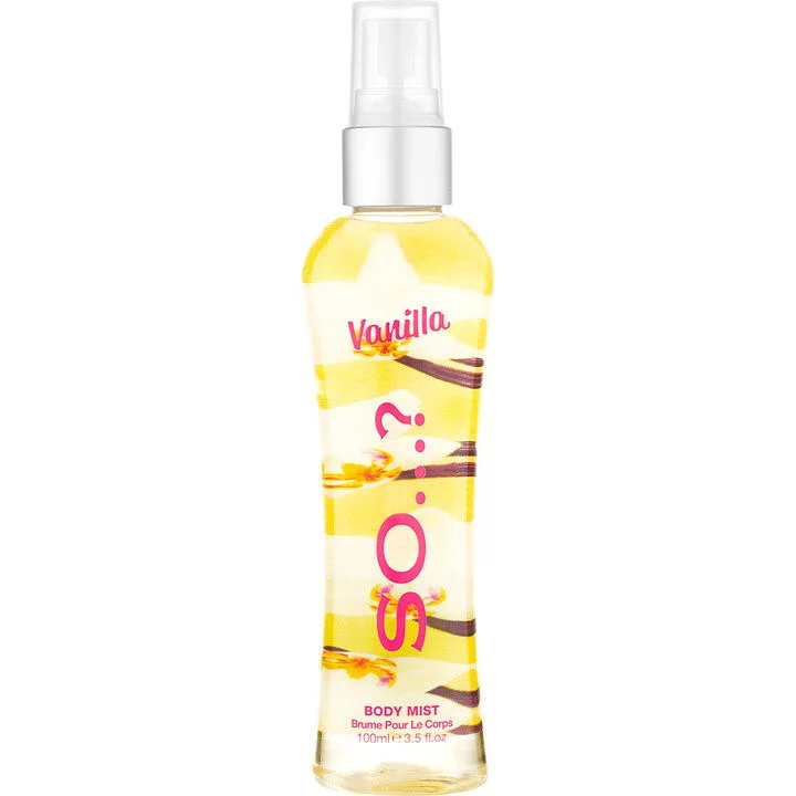 So...? So...? Vanilla parfüm şişesi