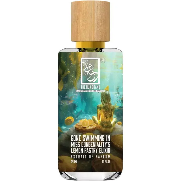 The Dua Brand Gone Swimming In Miss Congeniality's Lemon Pastry Elixir parfüm şişesi