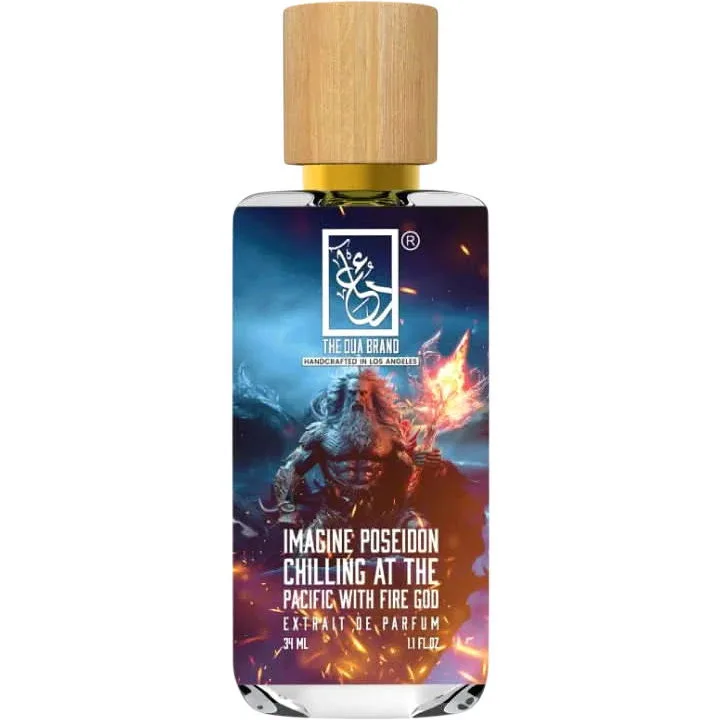 The Dua Brand Imagine Poseidon Chilling At The Pacific With Fire God parfüm şişesi