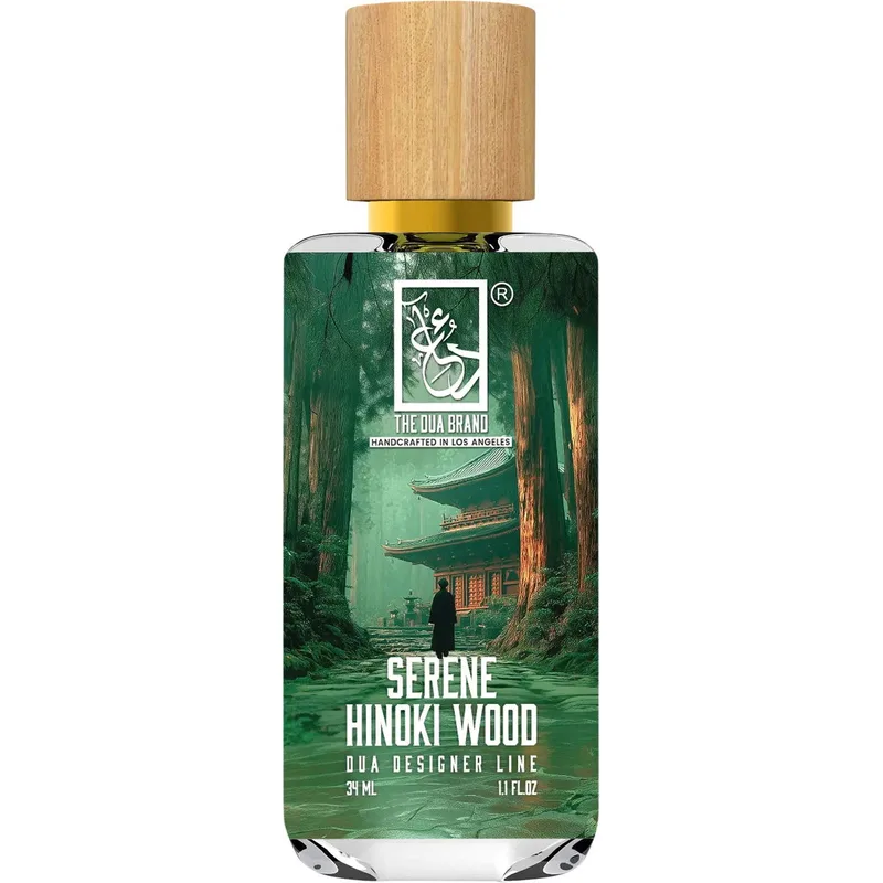 The Dua Brand Serene Hinoki Wood parfüm şişesi